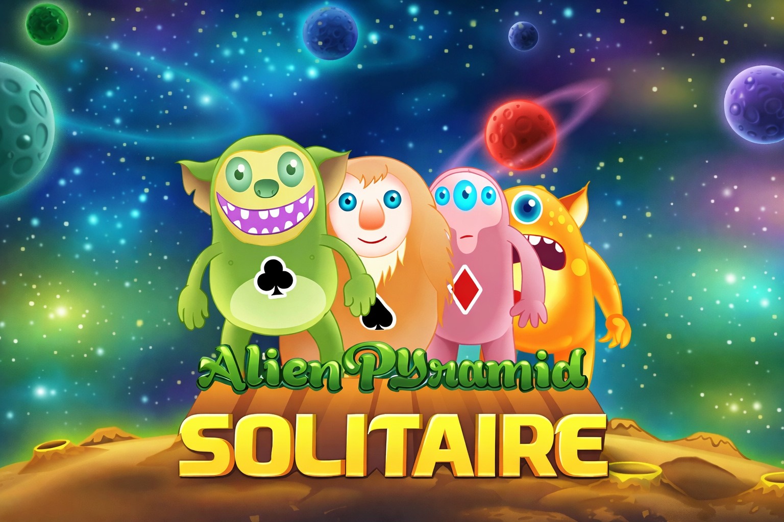 Alien Pyramid Solitaire 🕹️ Juega gratis en Play123