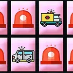 Ambulance Trucks Memory es un juego de memoria con camiones de ambulancia