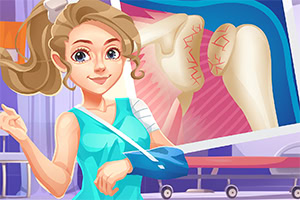 ¡Ay, nuestra animadora se ha caído y se ha lastimado el hombro!