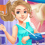 ¡Ay, nuestra animadora se ha caído y se ha lastimado el hombro!