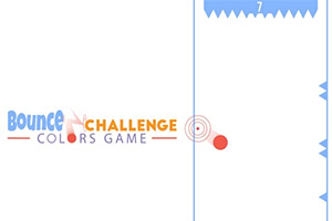 Diseño minimalista con pelota roja, diana circular, bordes azules con pinchos y texto colorido sobre fondo blanco