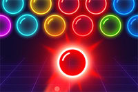 ¡Bubble Shooter Neon ofrece vibrantes colores neón y una emocionante acción
