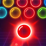 ¡Bubble Shooter Neon ofrece vibrantes colores neón y una emocionante acción de burbujas!
