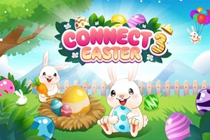 Disfruta de un rompecabezas Connect 3 de Pascua lleno de huevos de colores