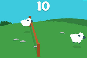 Mueve la valla de un lado a otro para que las ovejas salten