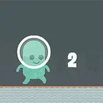 Asombroso juego de plataformas con alienígena verde 2D