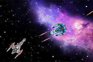 Pilota tu caza espacial a través de una tormenta de balas y naves enemigas