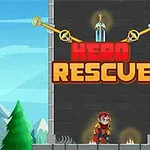 Únete a Hero Rescue para ayudar al héroe a obtener tesoros en el mejor juego de rescate con pasadores