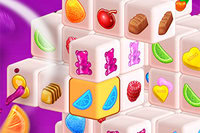 Un juego de Mahjong Dimensions con muchos dulces