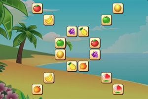 Ayuda al mono limpiando toda la fruta en este puzzle Mahjong Connect