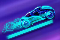 Conduce, gira y domina el mundo neón en Neon Rider - ¡el juego definitivo de