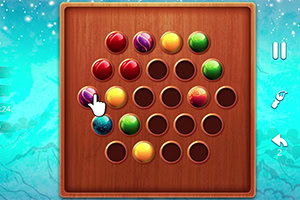 Mueve las bolas con estrategia para dejar solo una!