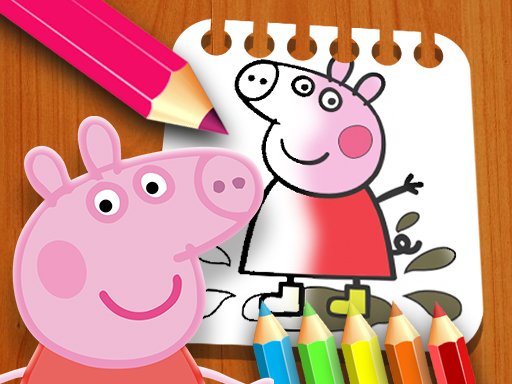 Juego colorear Peppa pig. Juego online pintar a Peppa Español 