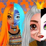 Maquillaje de Halloween de Harley Quinn, Blancanieves y Moana