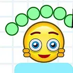 Mira estos emojis sonrientes que están en peligro de bolas malvadas listas para atacarlos