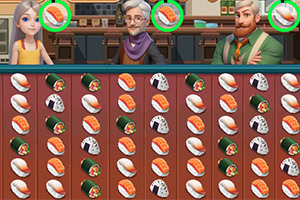 Combina 3 sushi en un sabroso desafío de rompecabezas
