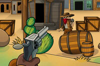 Como el único agente de la ley en un pueblo fronterizo, ¡dispara a tantos