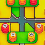 Thread Match es un divertido juego de puzzle con 100 desafiantes niveles para resolver